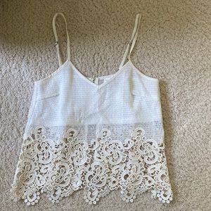 White crochet summer top